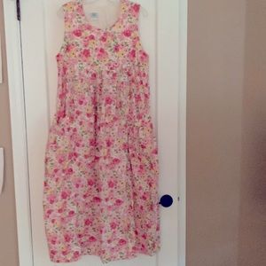 Vintage multi Flowered Laura Ashley midi dress.